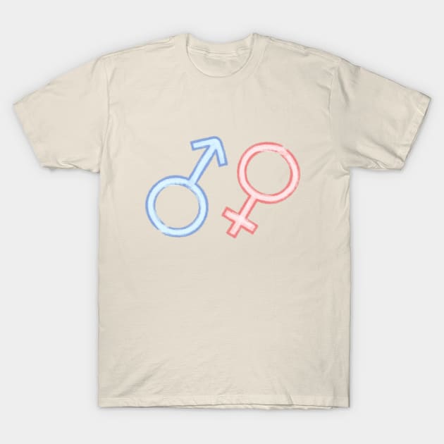 Boy n Girl Symbol T-Shirt by gblackid